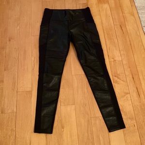 Athleta faux leather panel leggings